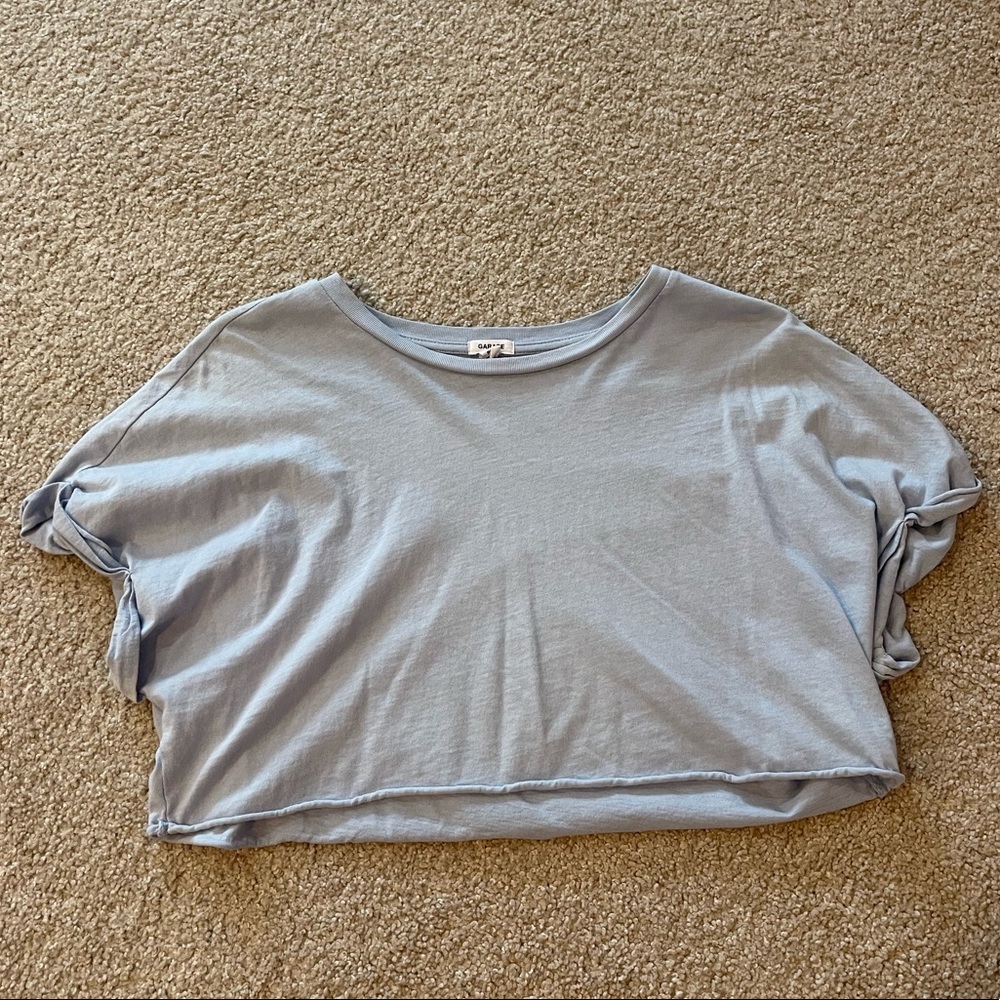 Cropped blue tshirt size small from Garage